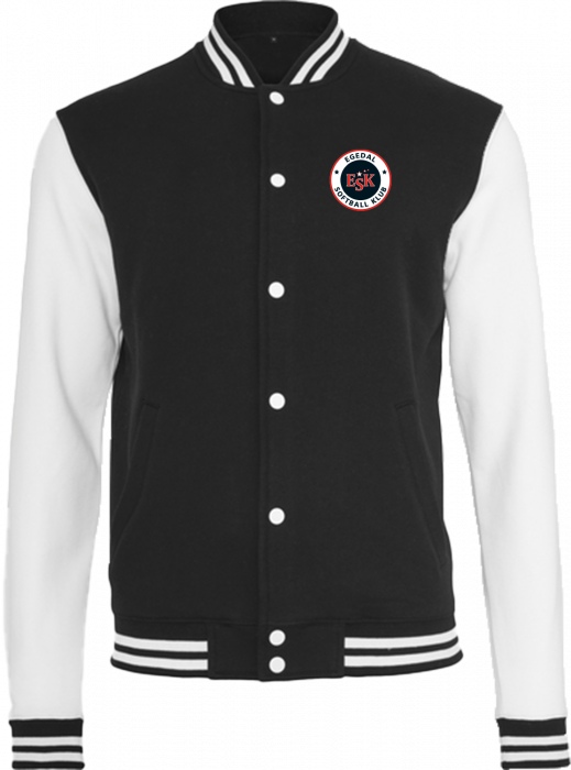 Sportyfied - Sweat College Jacket - Zwart & wit